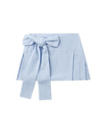 Bow pleated mini skirt