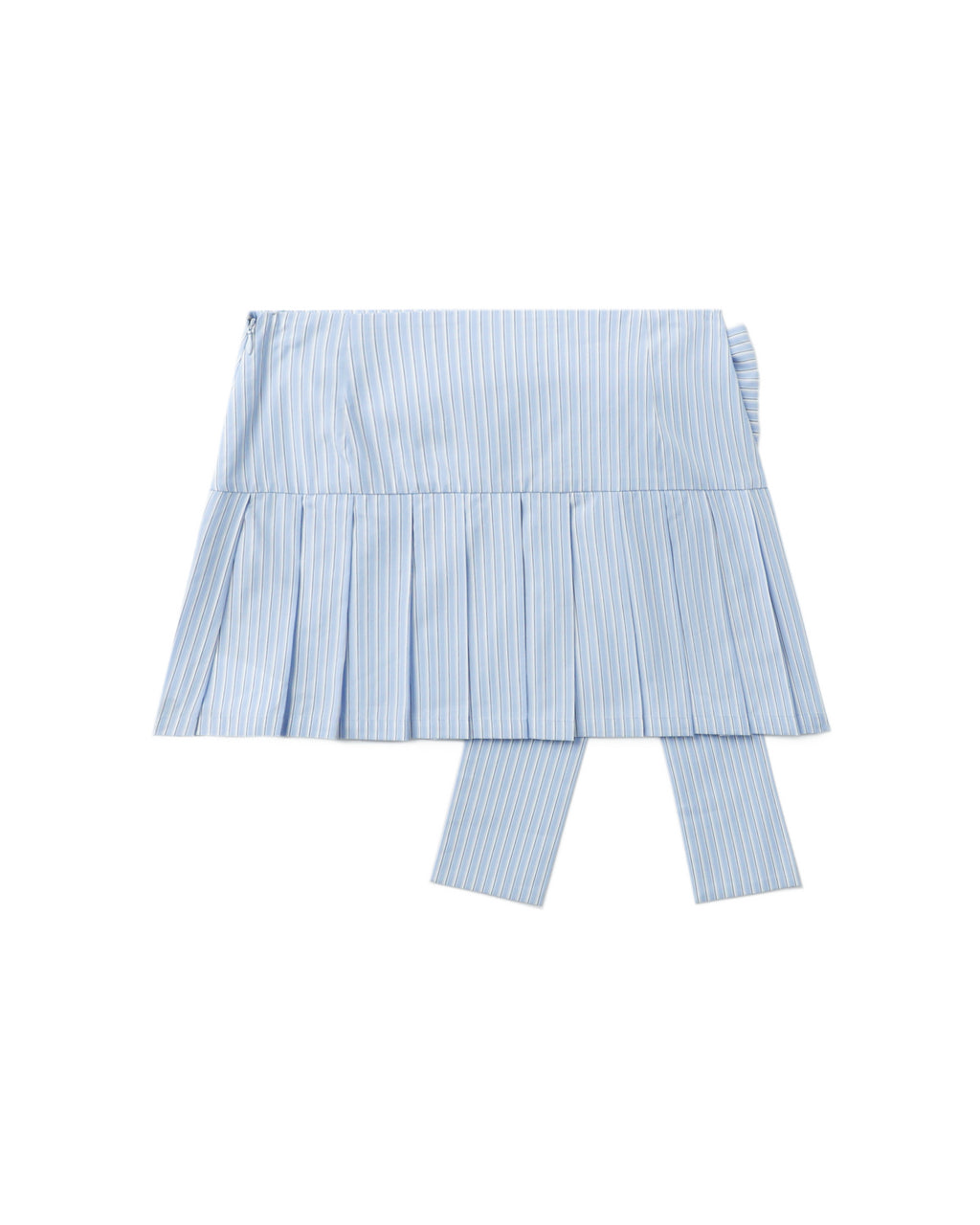 Bow pleated mini skirt