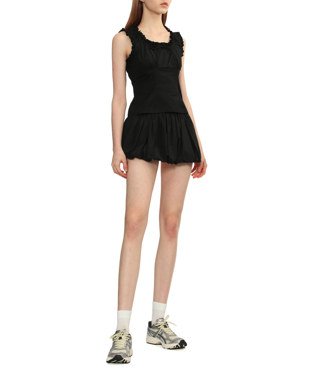 Puff-hem skirt