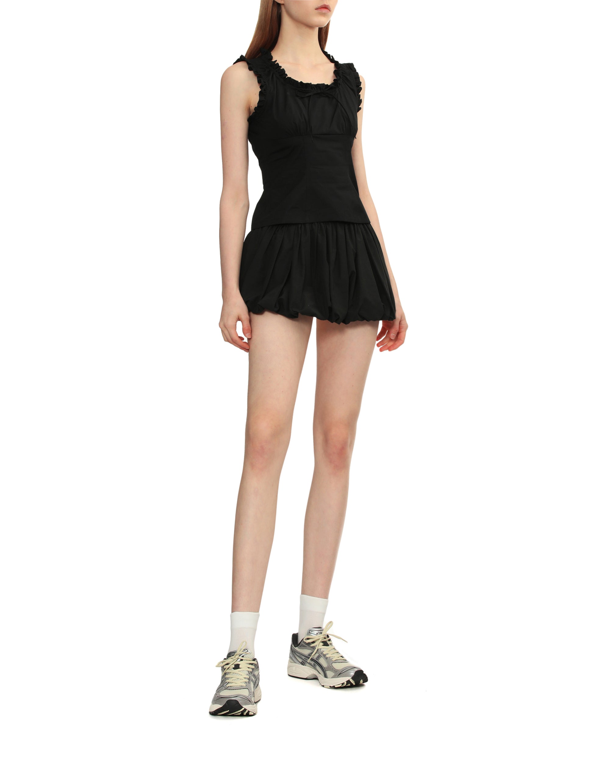 Puff-hem skirt