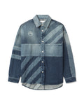 Patchwork denim shirt