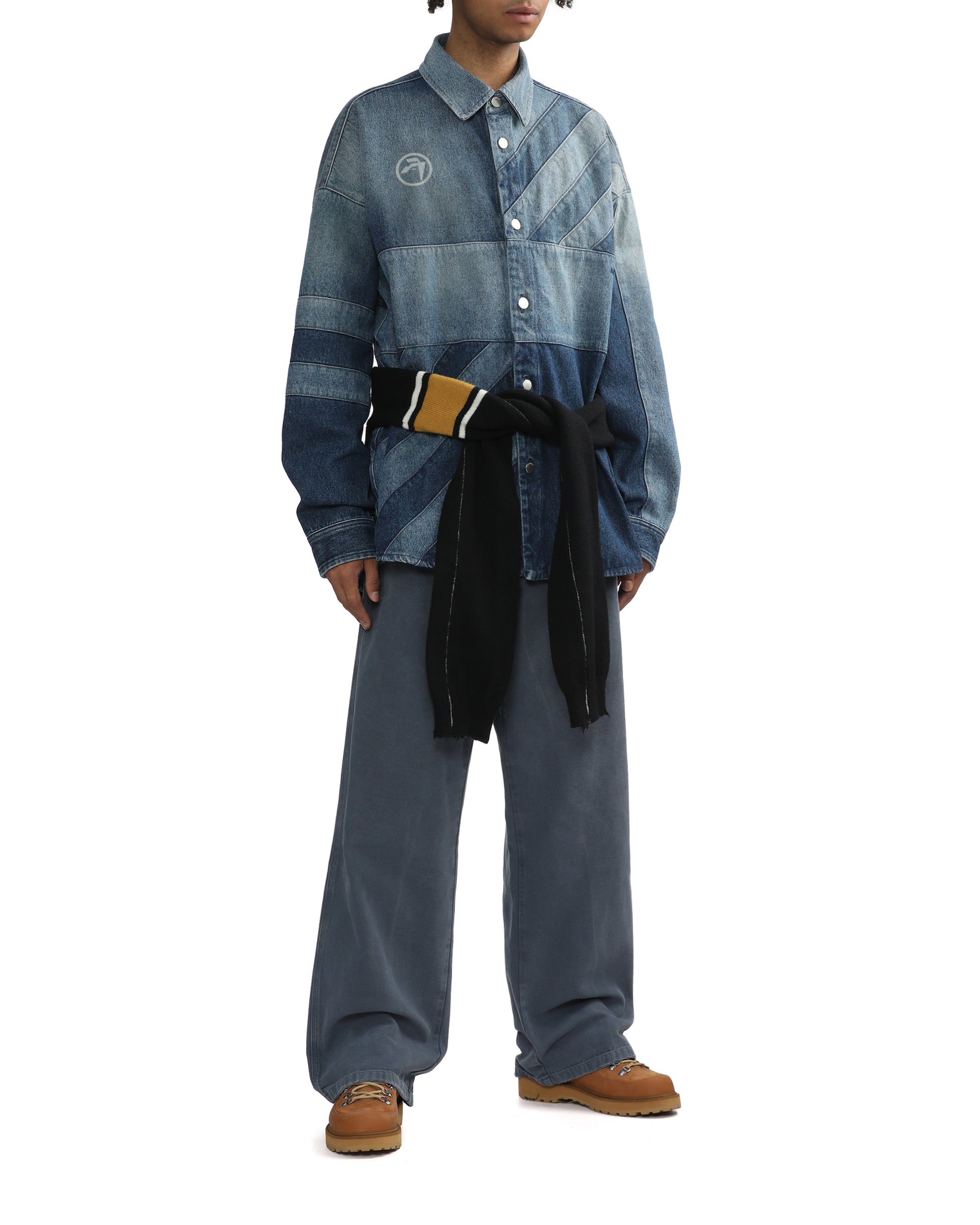 Patchwork denim shirt