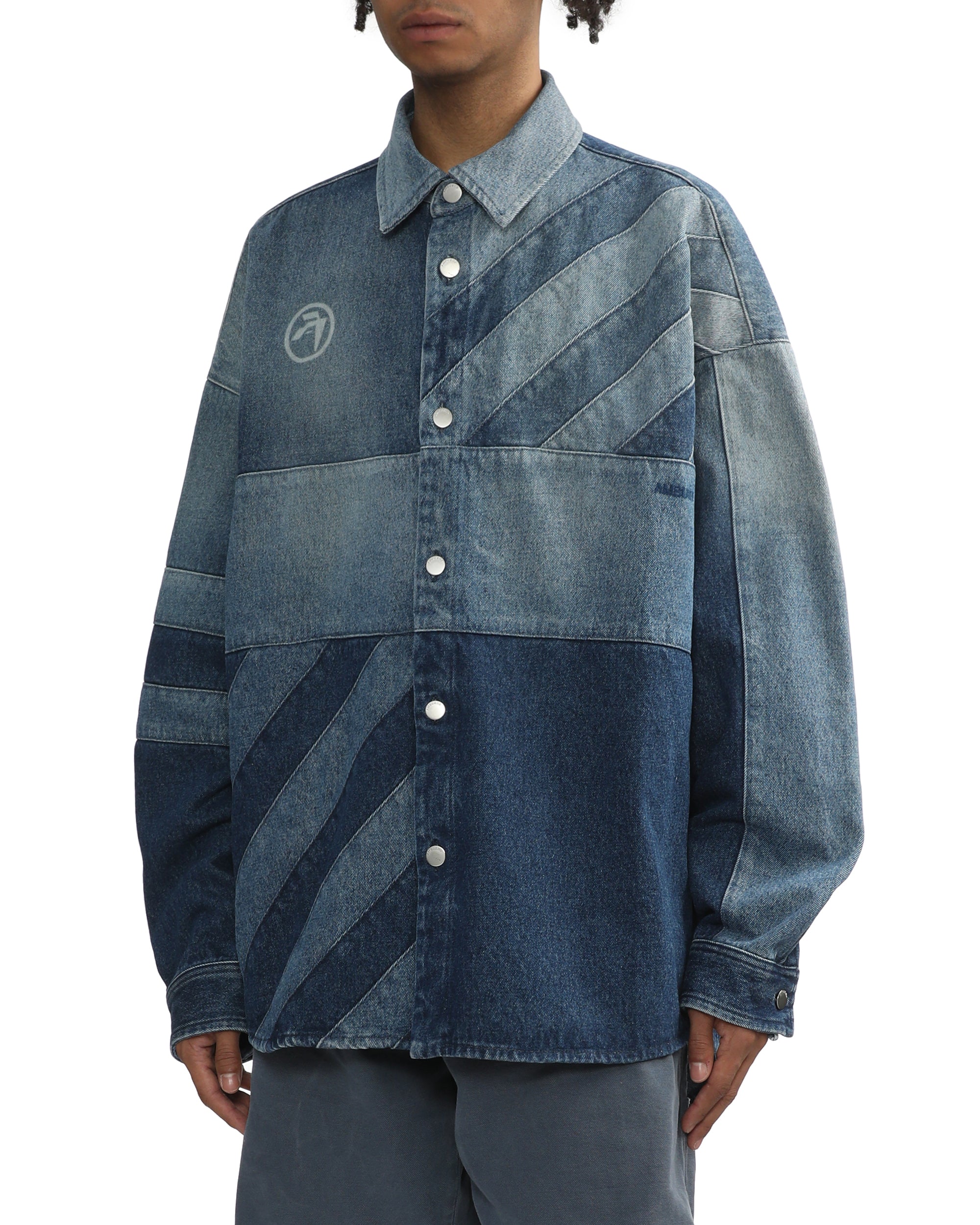 Patchwork denim shirt