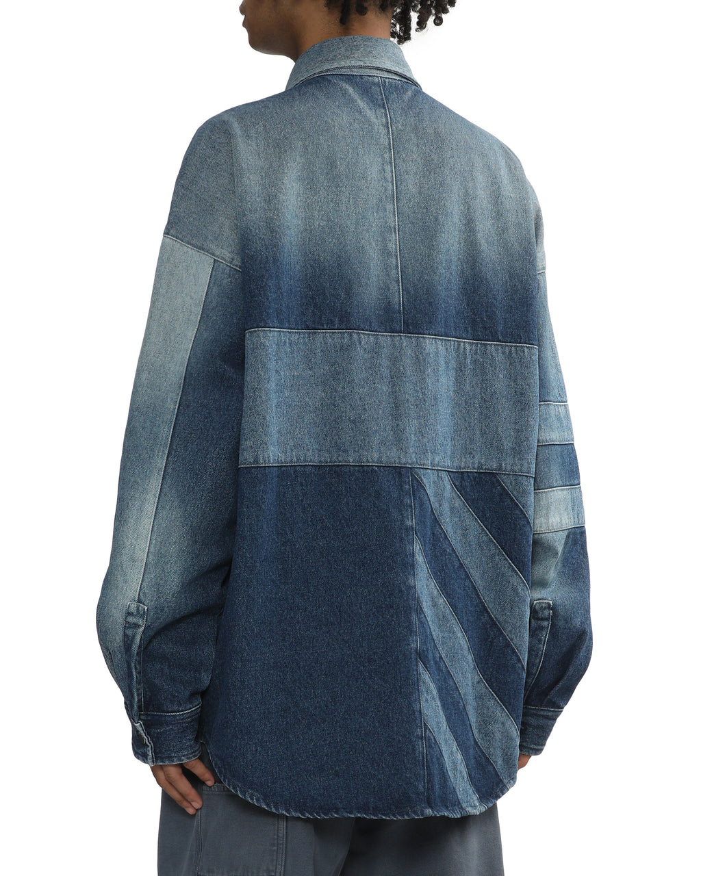 Patchwork denim shirt