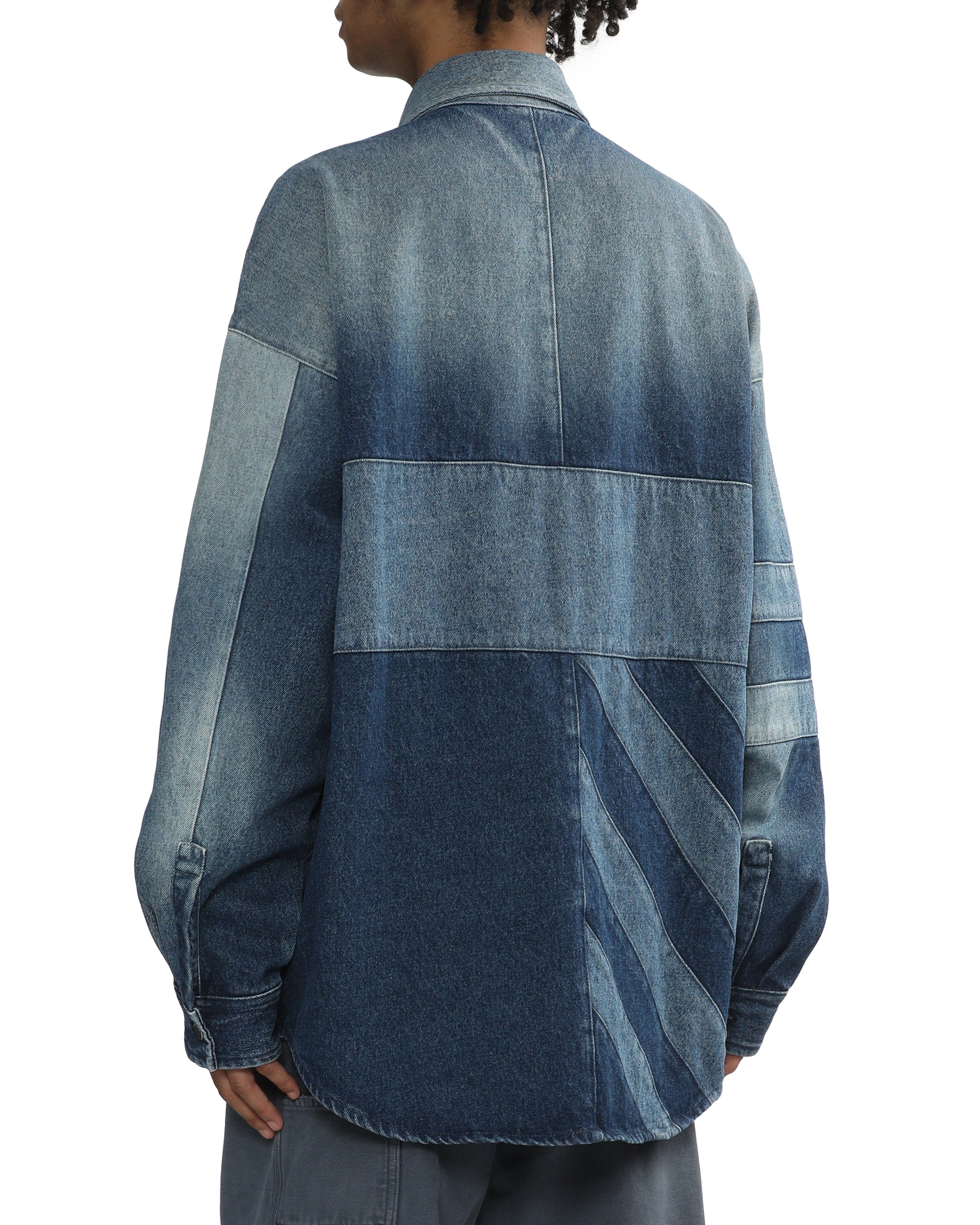 Patchwork denim shirt