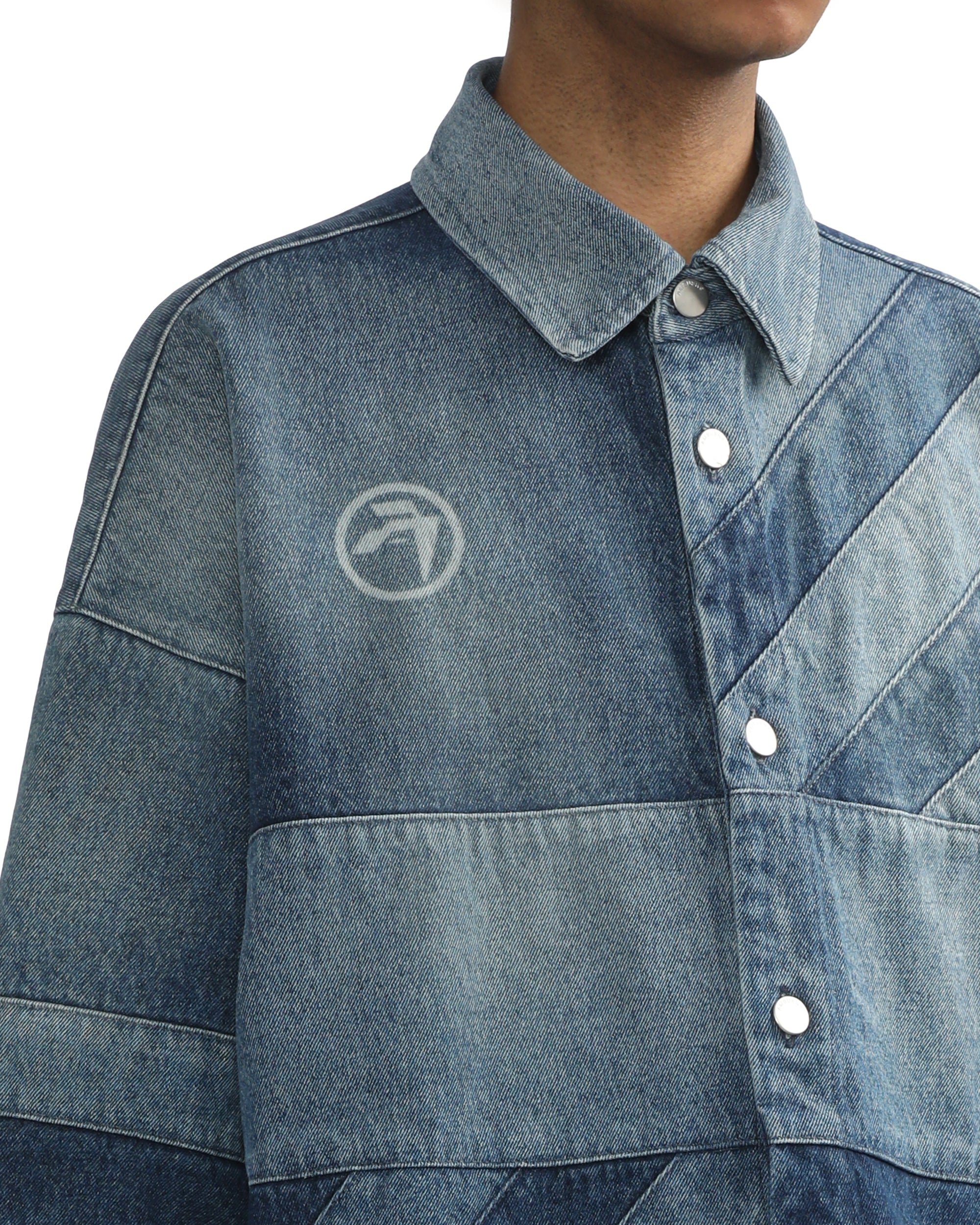 Patchwork denim shirt