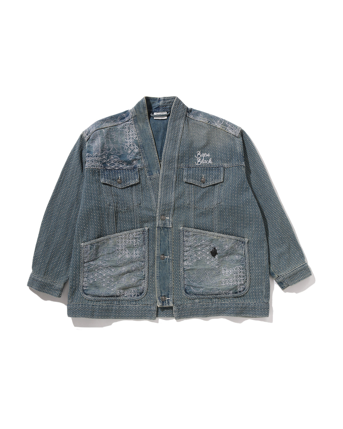 BAPE Black Patchwork Kimono