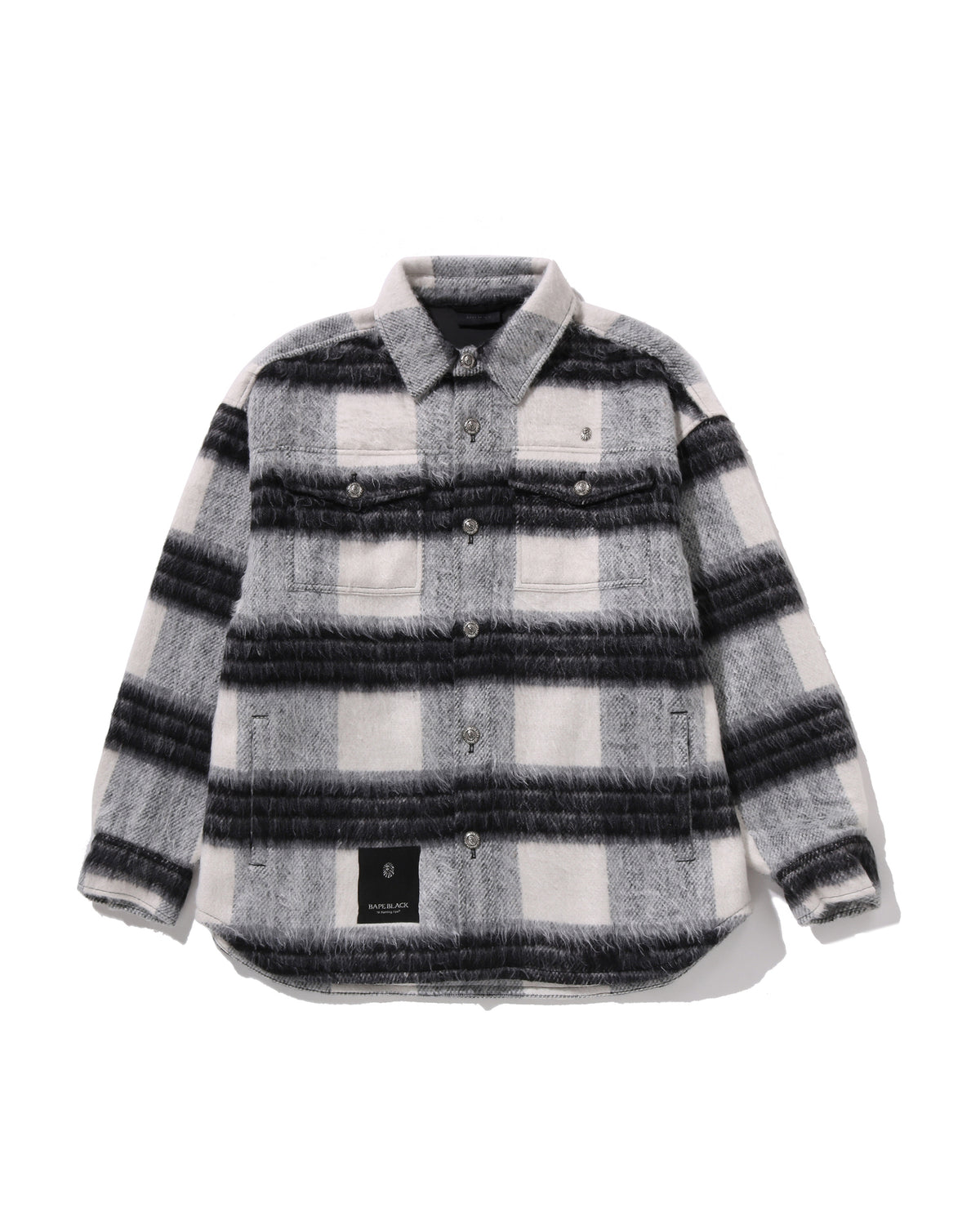 BAPE Head Tweed Trimmed Shacket #2