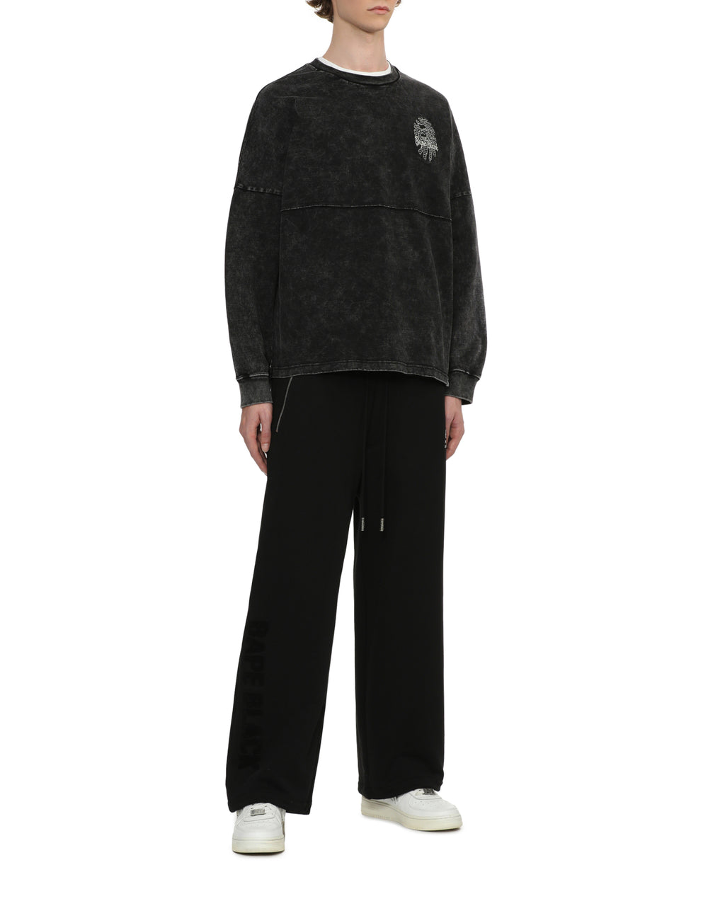 Panelled long sleeve tee