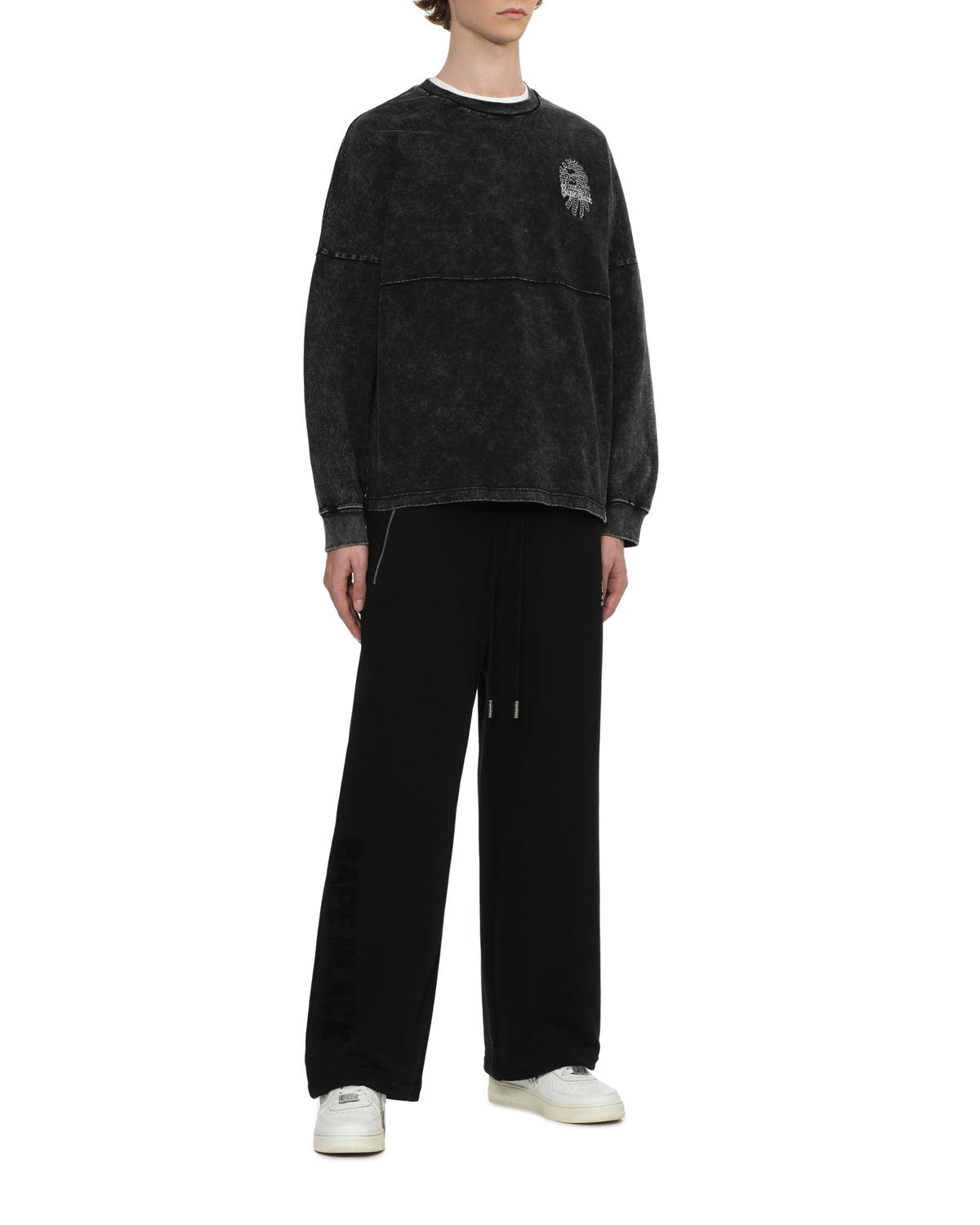 Panelled long sleeve tee