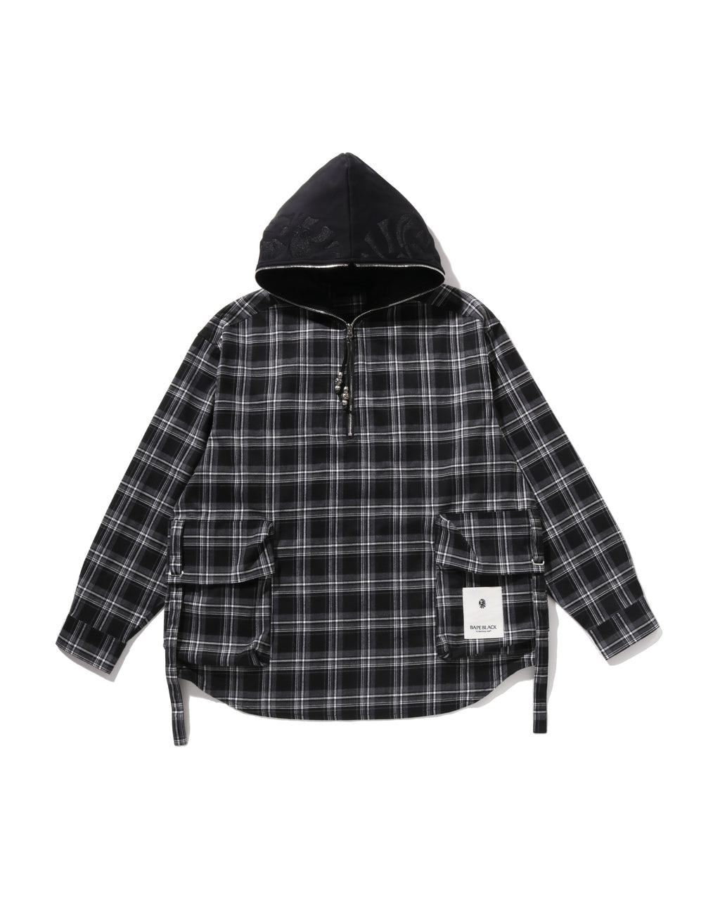 BAPE Black Grunge Checker Shirt