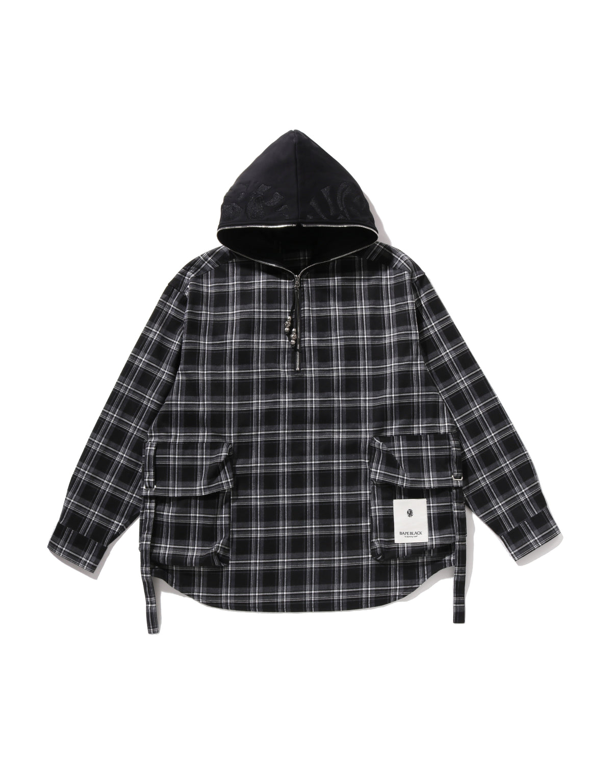 BAPE Black Grunge Checker Shirt