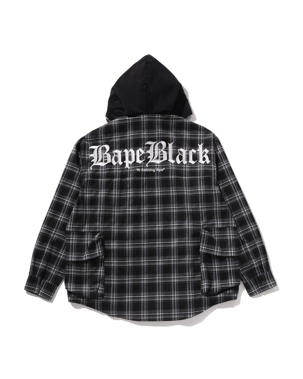 BAPE Black Grunge Checker Shirt