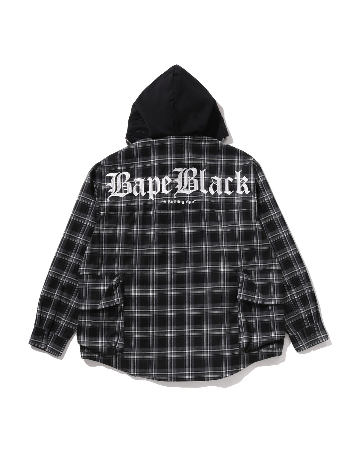 BAPE Black Grunge Checker Shirt