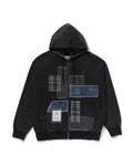 Patchwork Zipped Hoodie #1