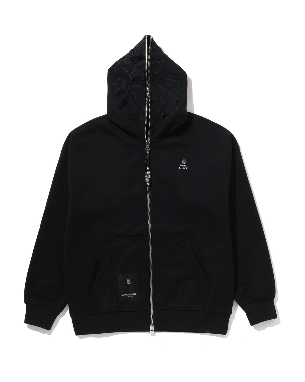 Fur Patch Zipped Hoodie
