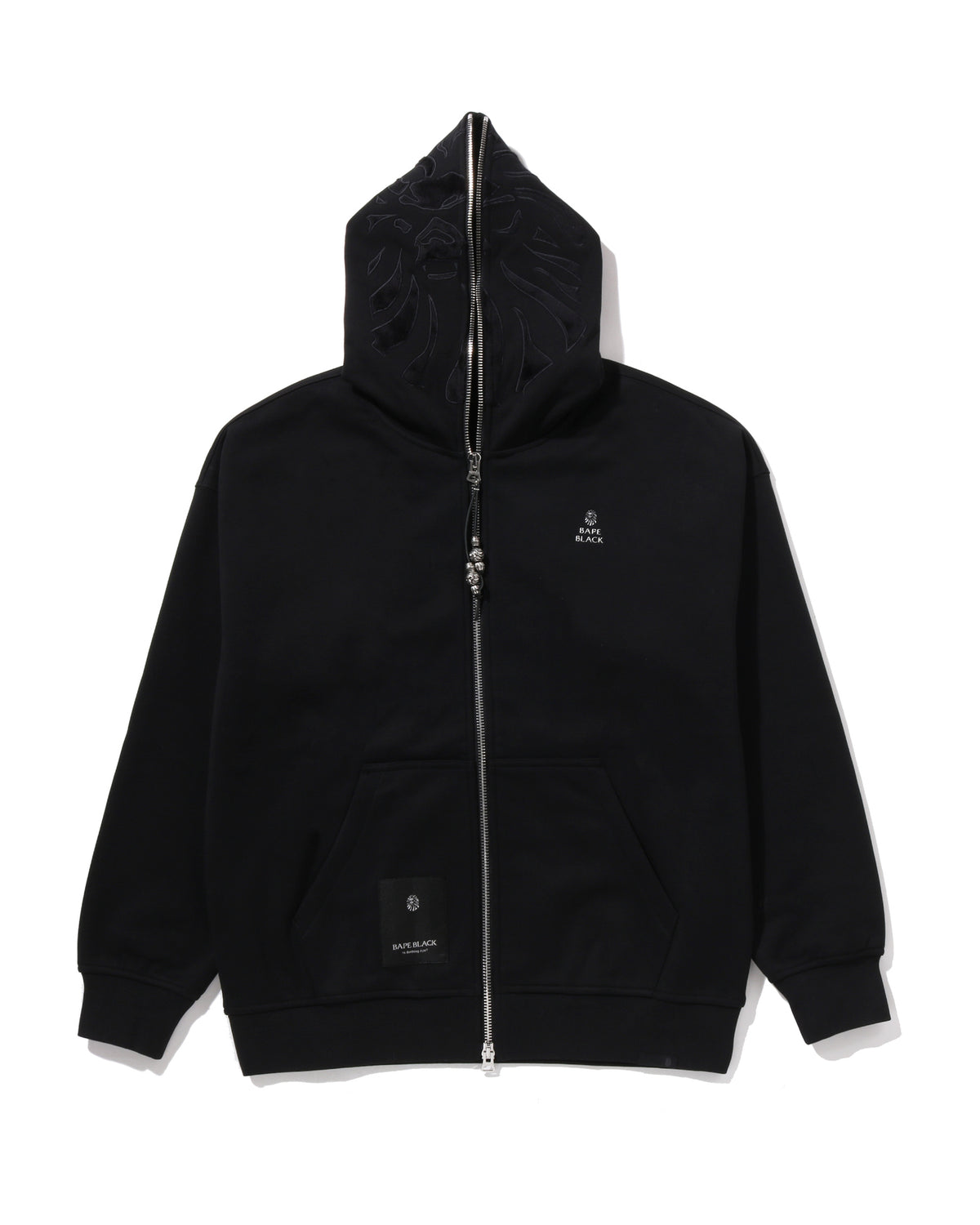 Fur Patch Zipped Hoodie