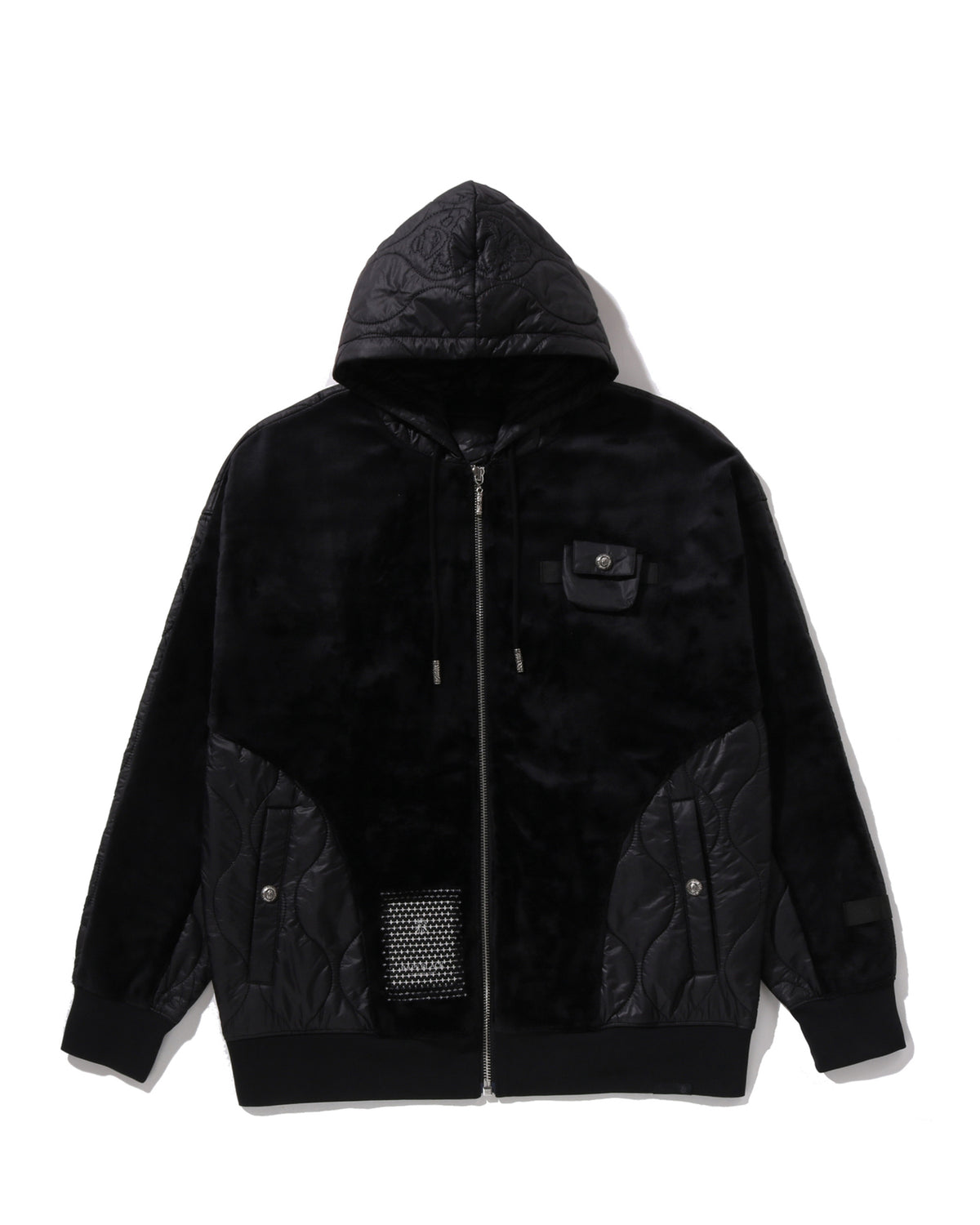 Liner hybrid zipped hoodie