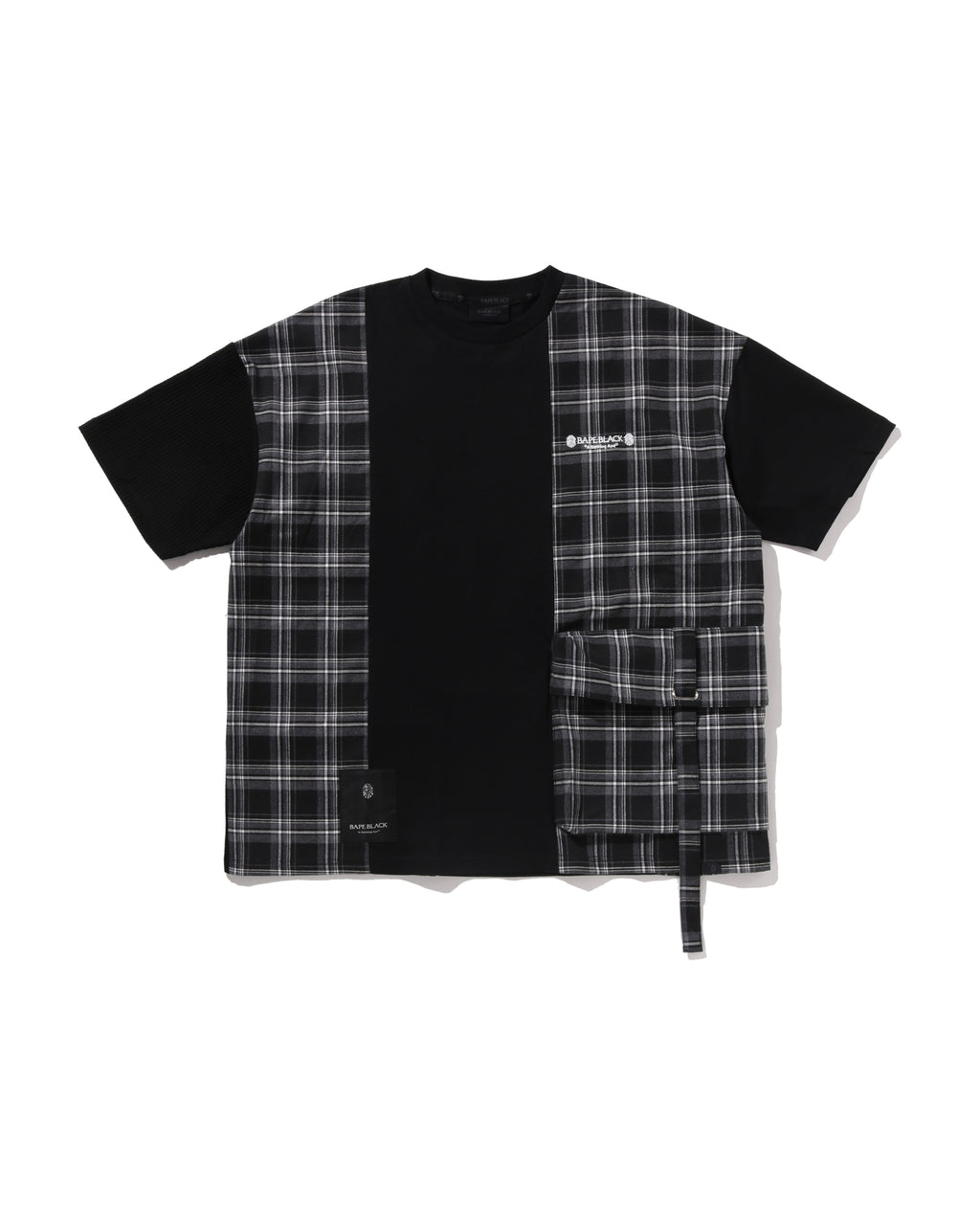 BAPE Black Checker Patchwork Tee