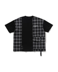 BAPE Black Checker Patchwork Tee