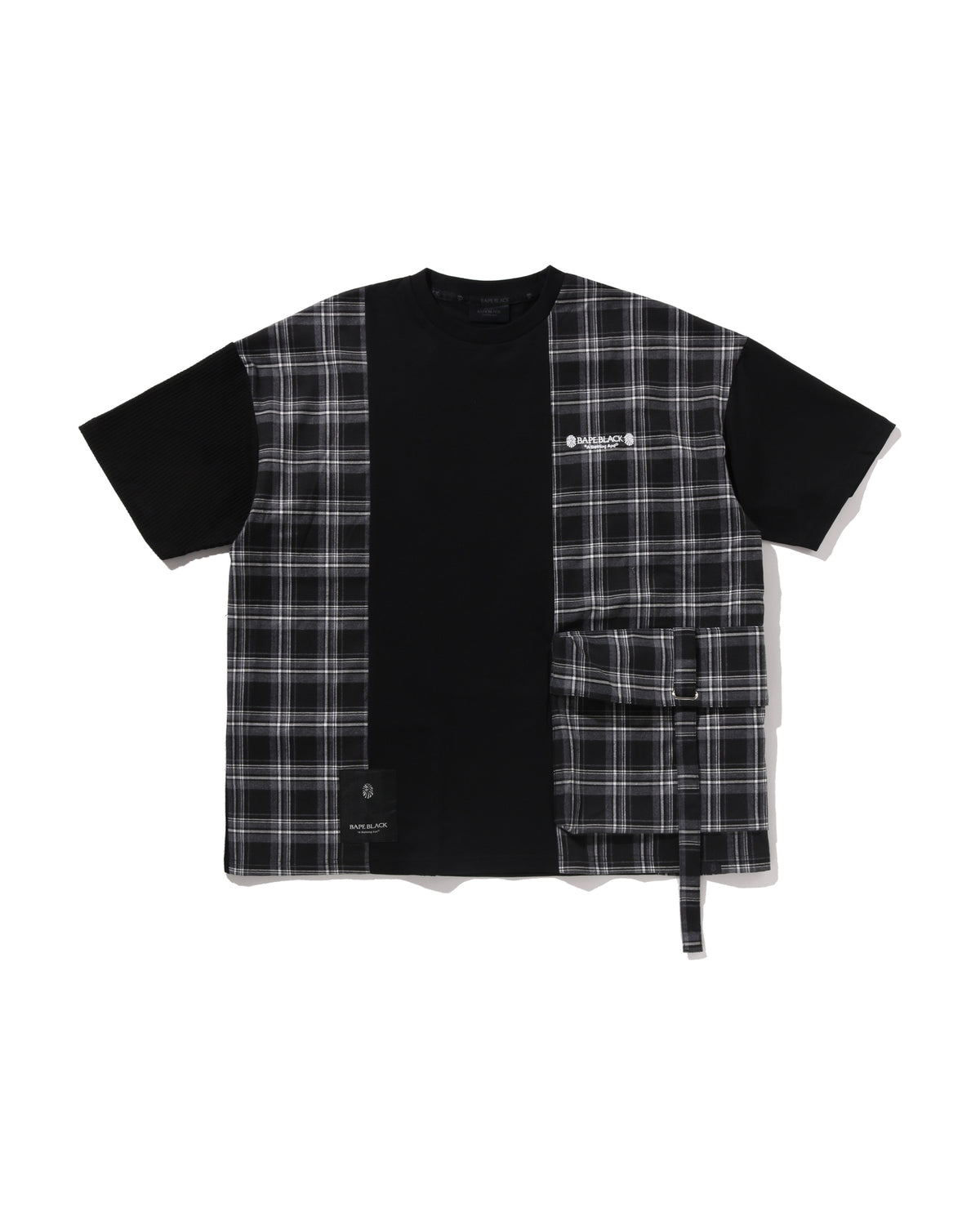 BAPE Black Checker Patchwork Tee