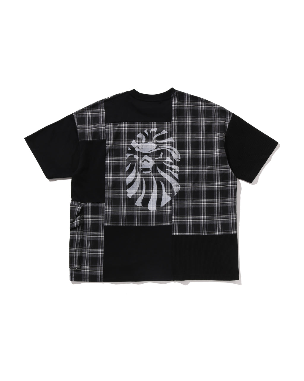 BAPE Black Checker Patchwork Tee