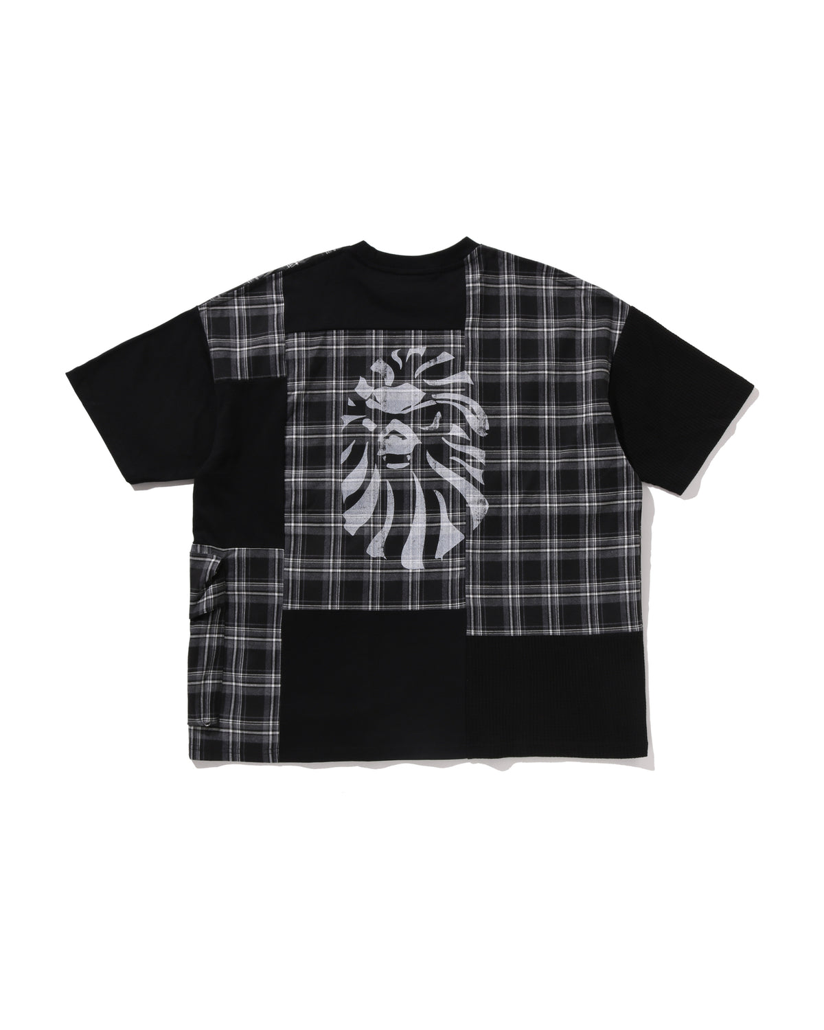 BAPE Black Checker Patchwork Tee