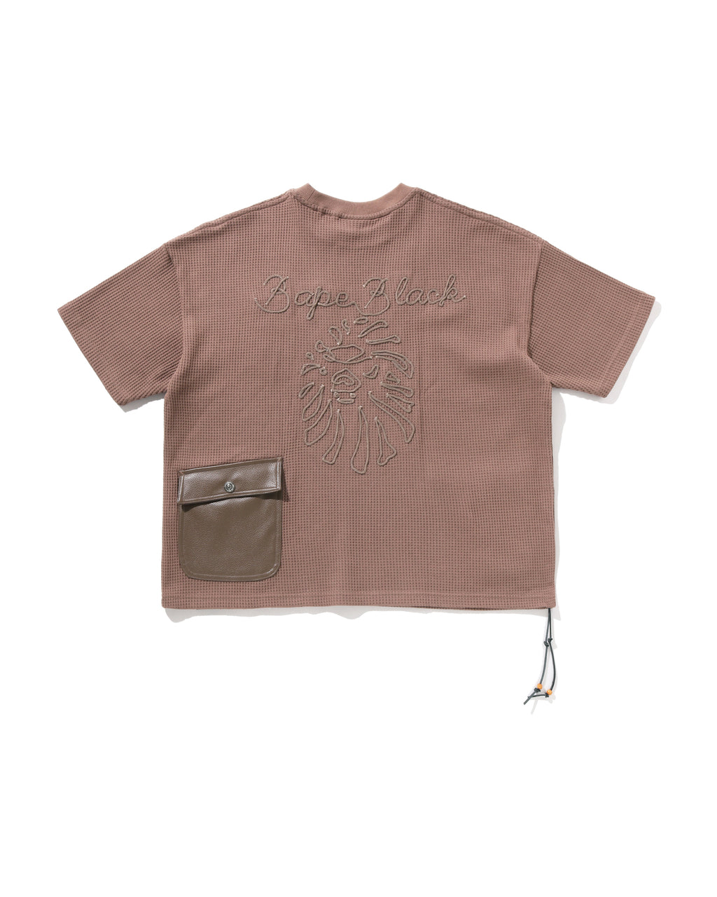 BAPE Black Waffle Worker Ropestitch Tee