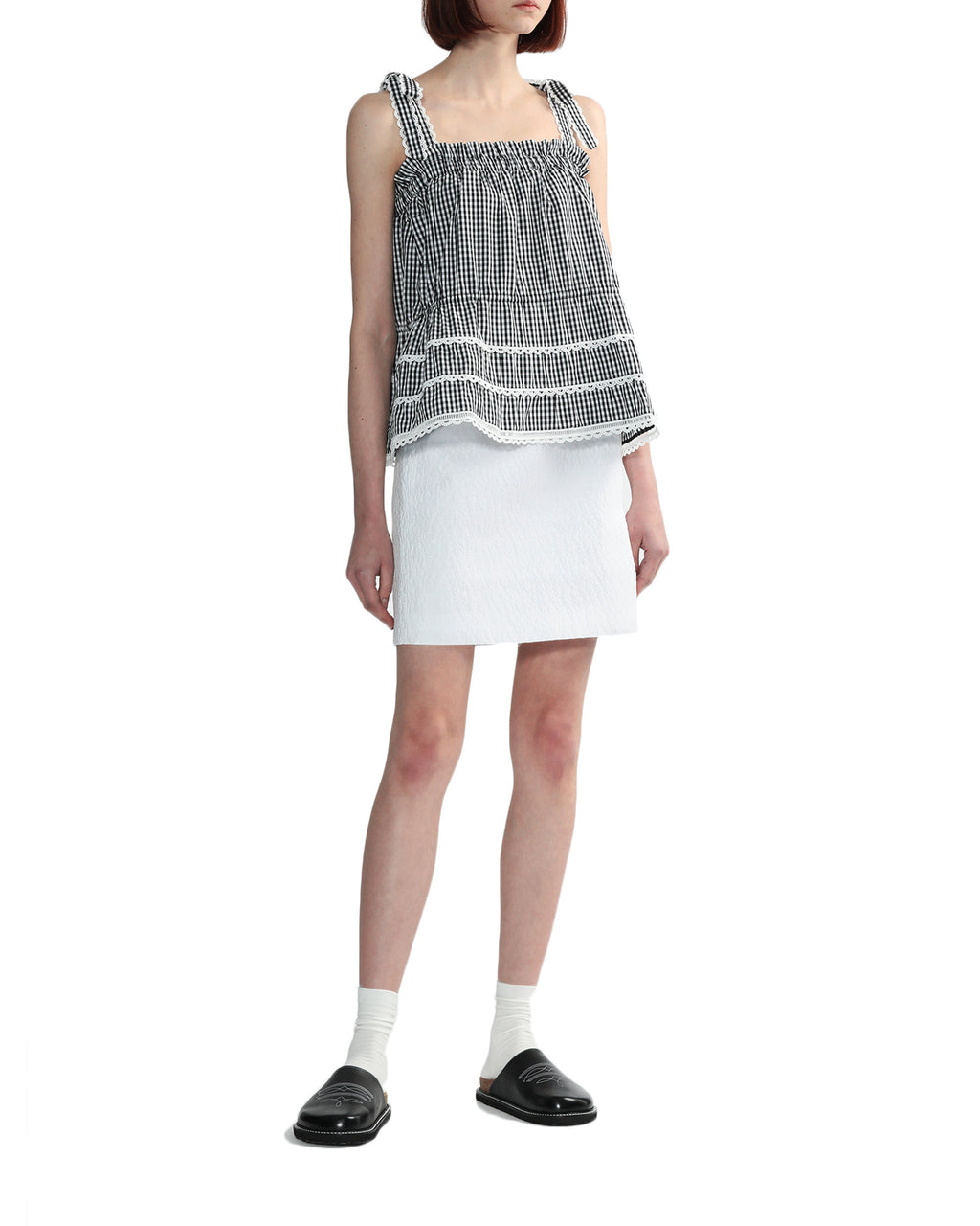 Check strap sleeveless top