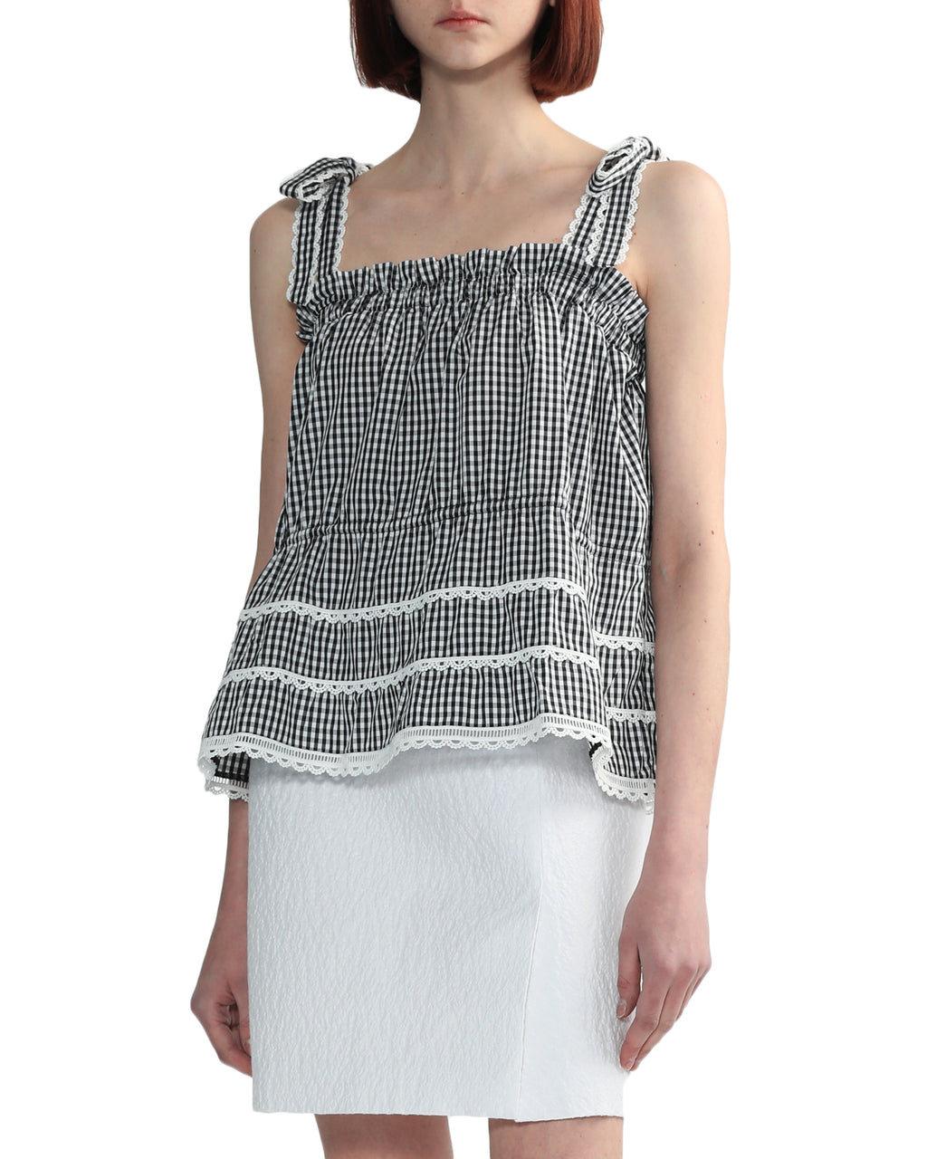 Check strap sleeveless top