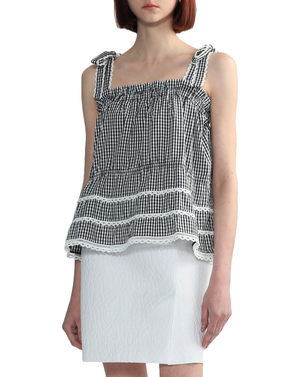 Check strap sleeveless top