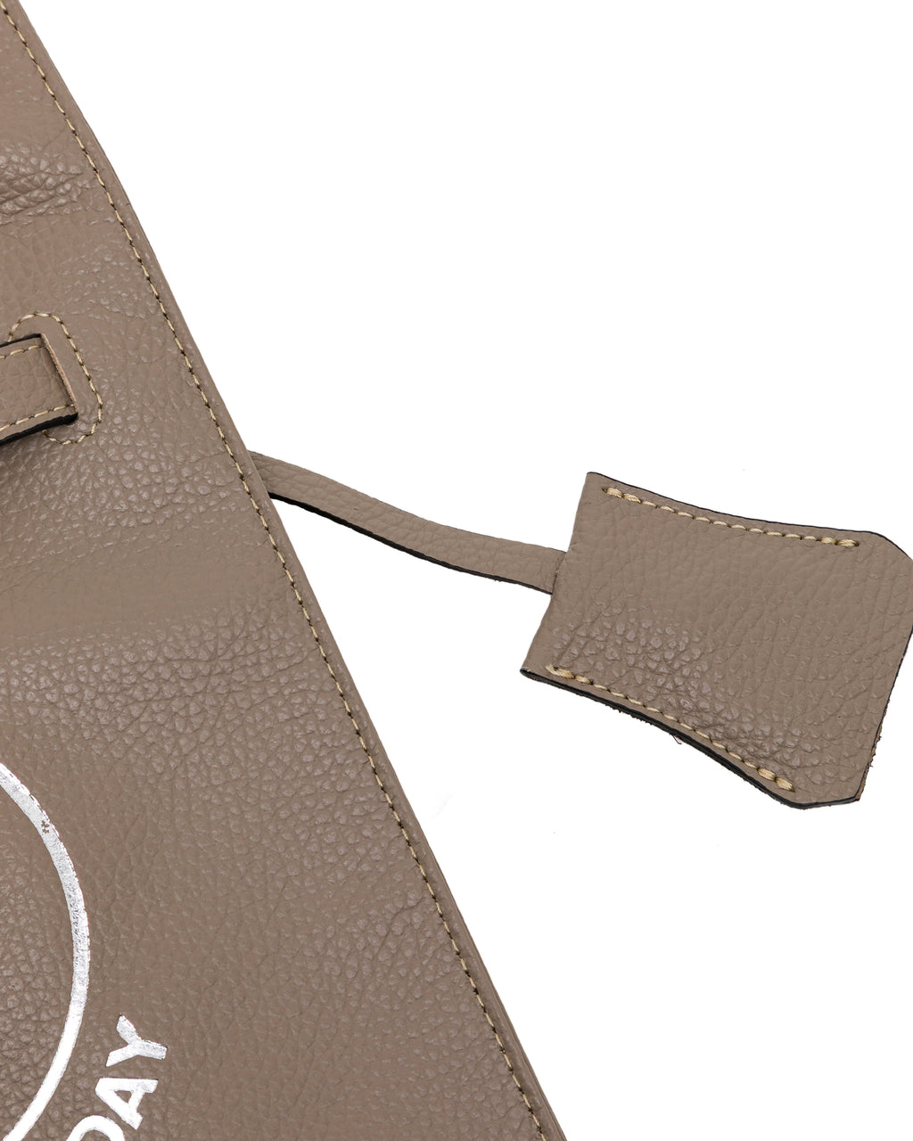 Graphic leather bag