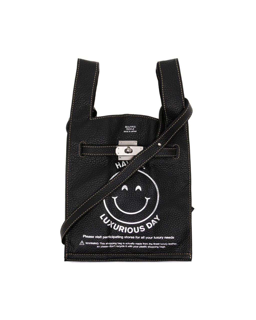 Graphic leather bag