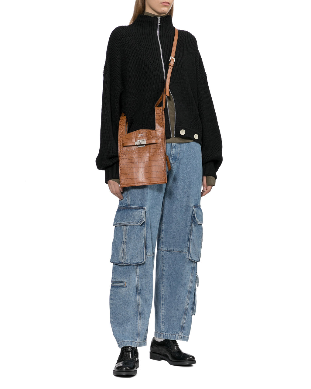 Croco emboss market bag