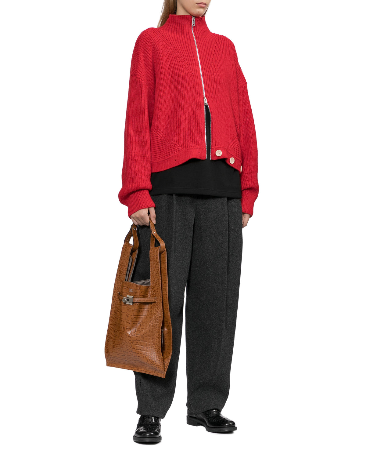 Croco emboss market bag - Large