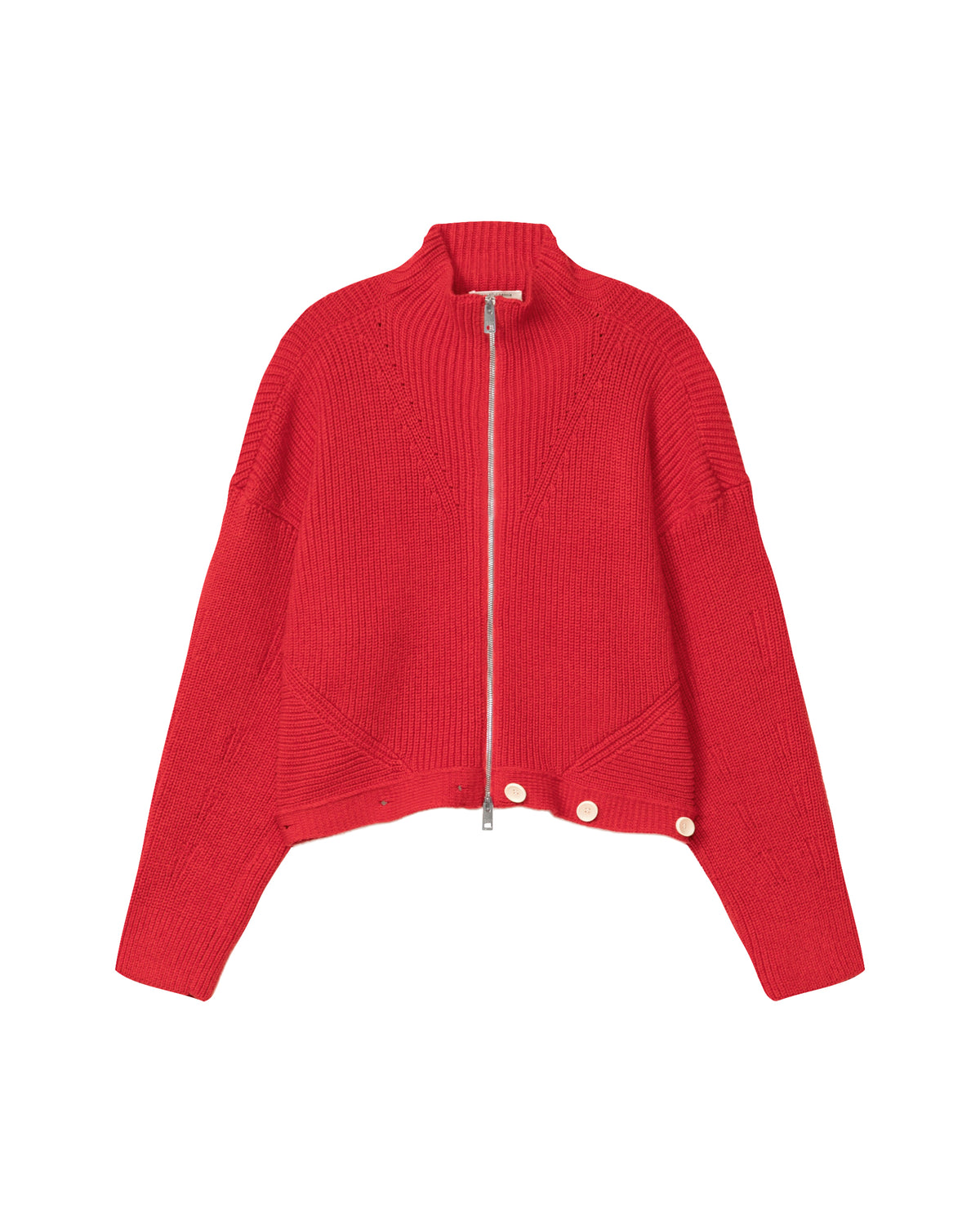 Mock neck zip cardigan