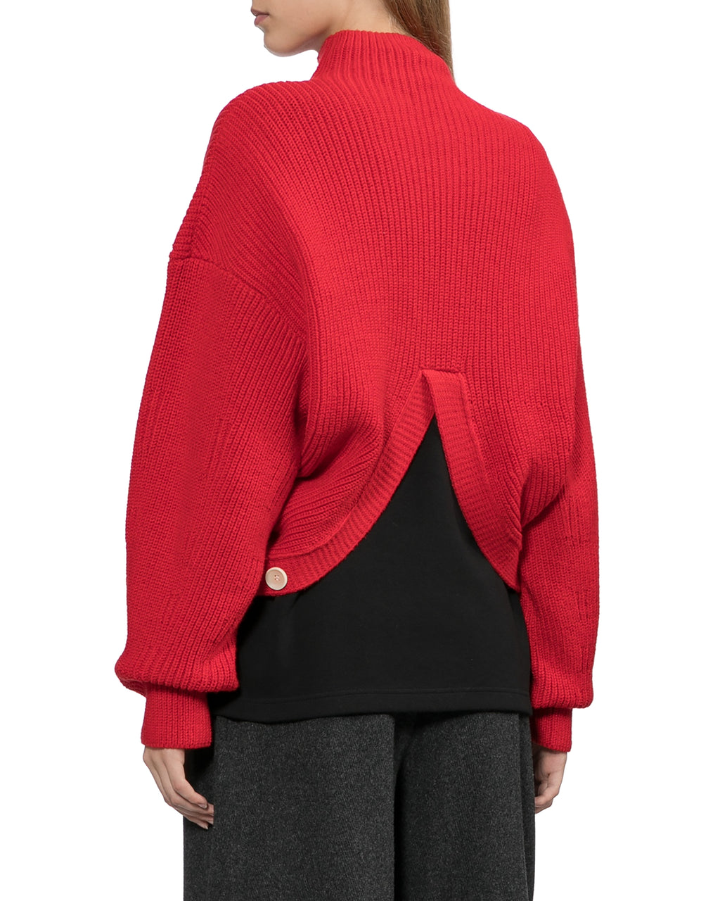 Mock neck zip cardigan