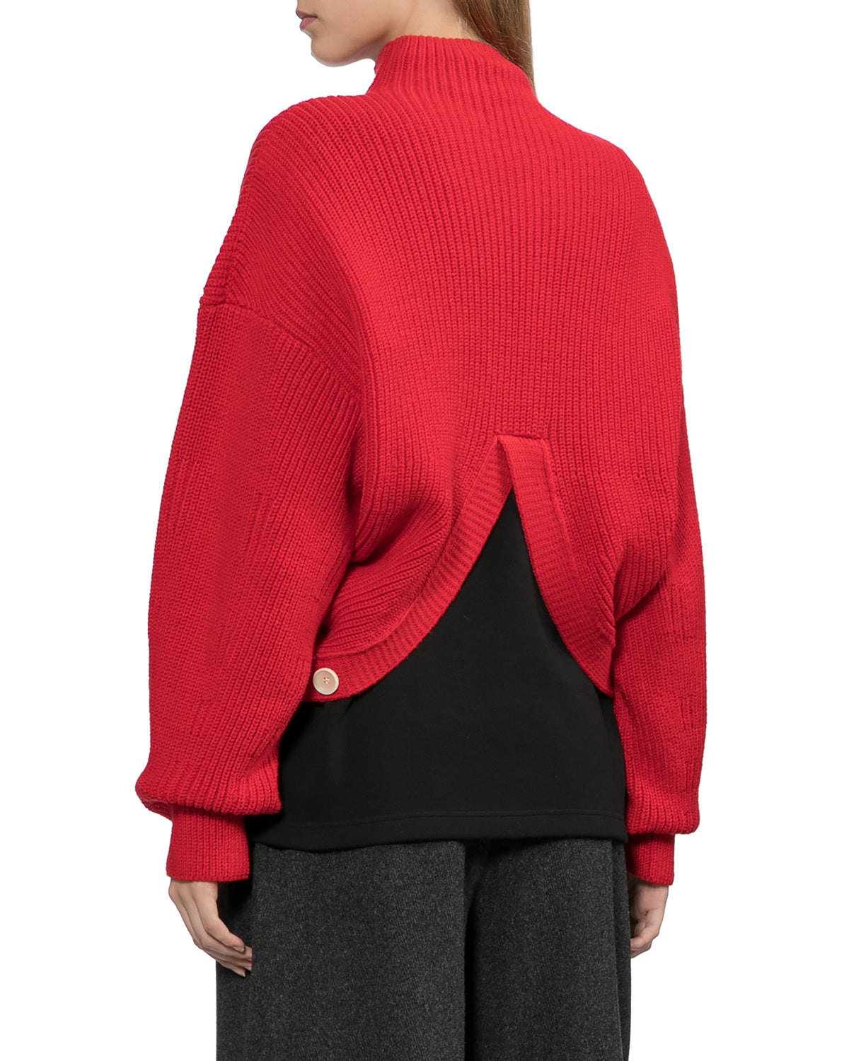 Mock neck zip cardigan