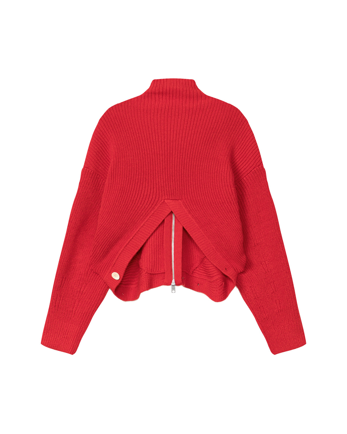 Mock neck zip cardigan