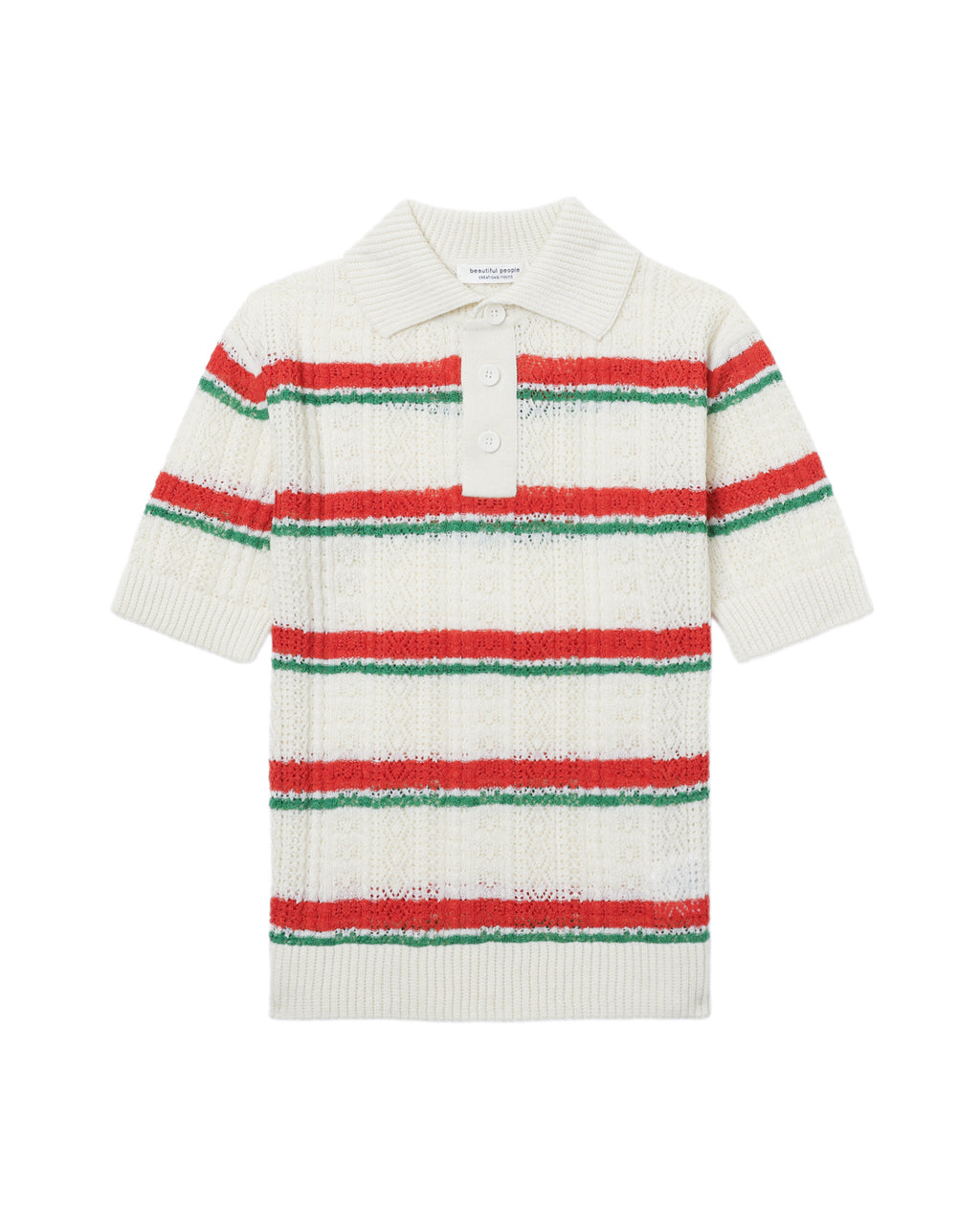 Striped polo tee