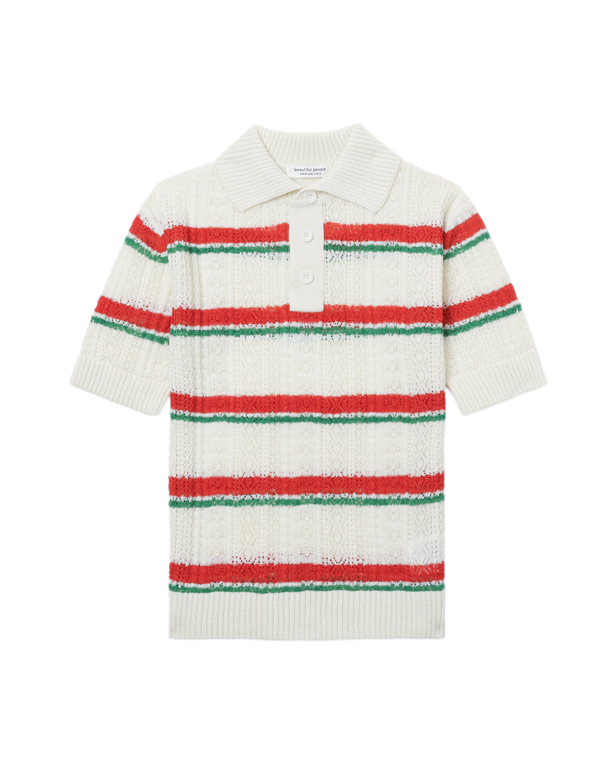 Striped polo tee
