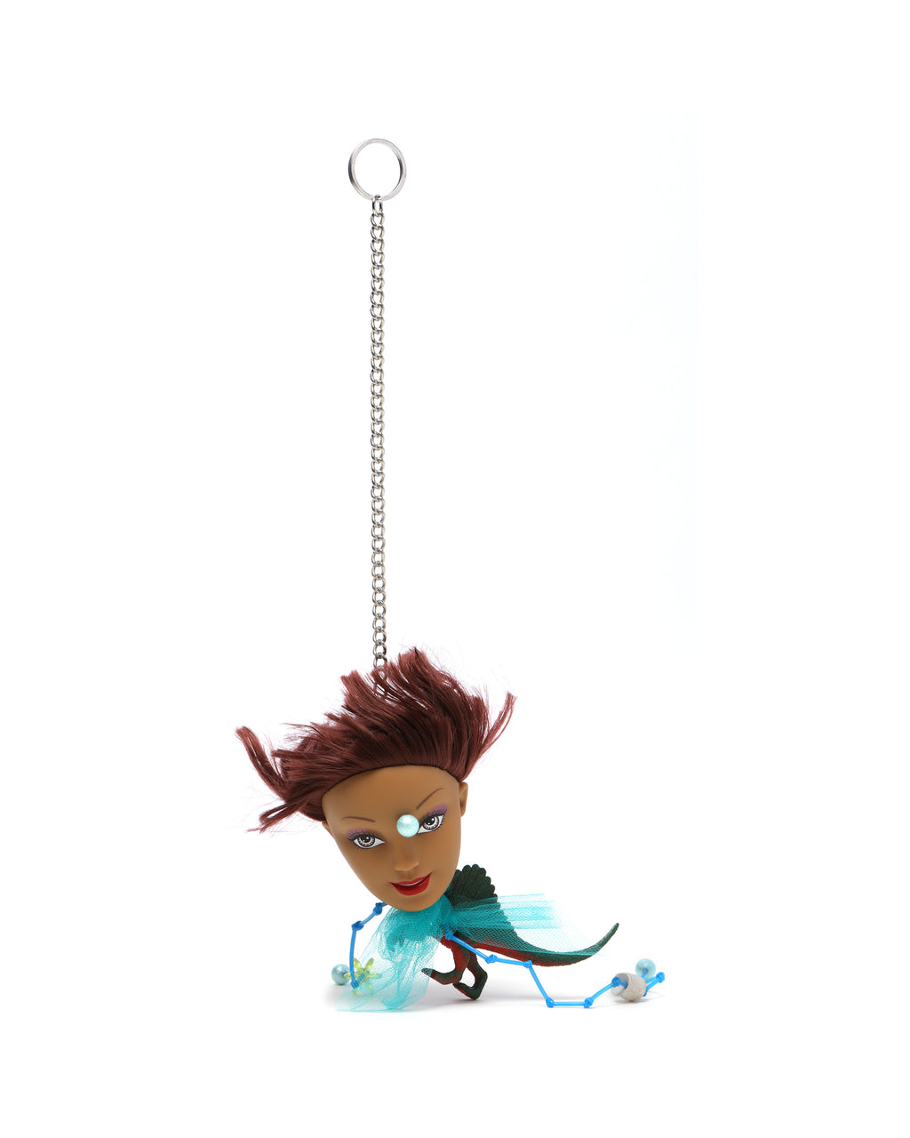 Human dinosaur keychain