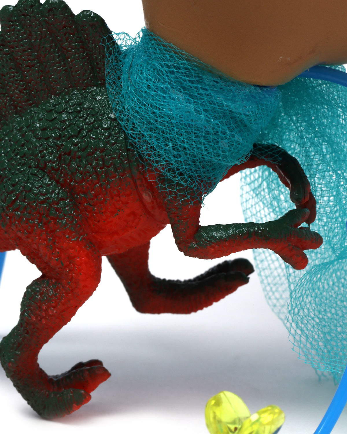 Human dinosaur keychain