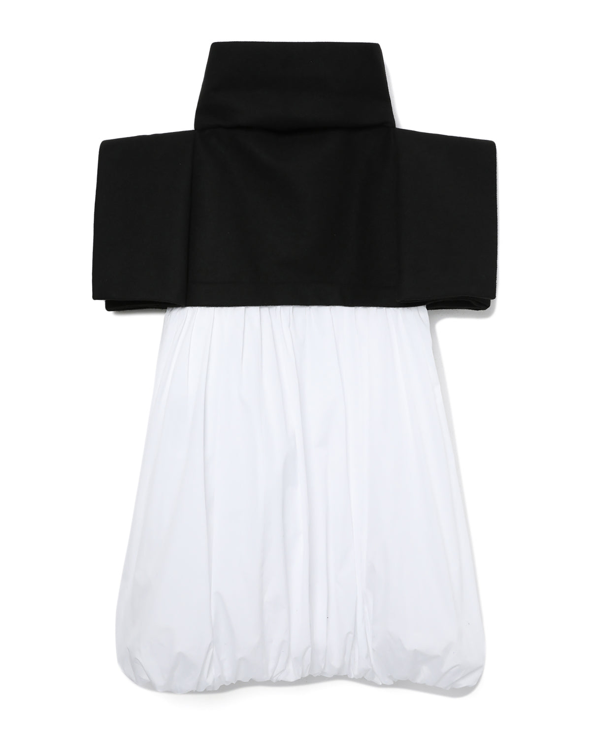 Panelled sculptural balloon dress