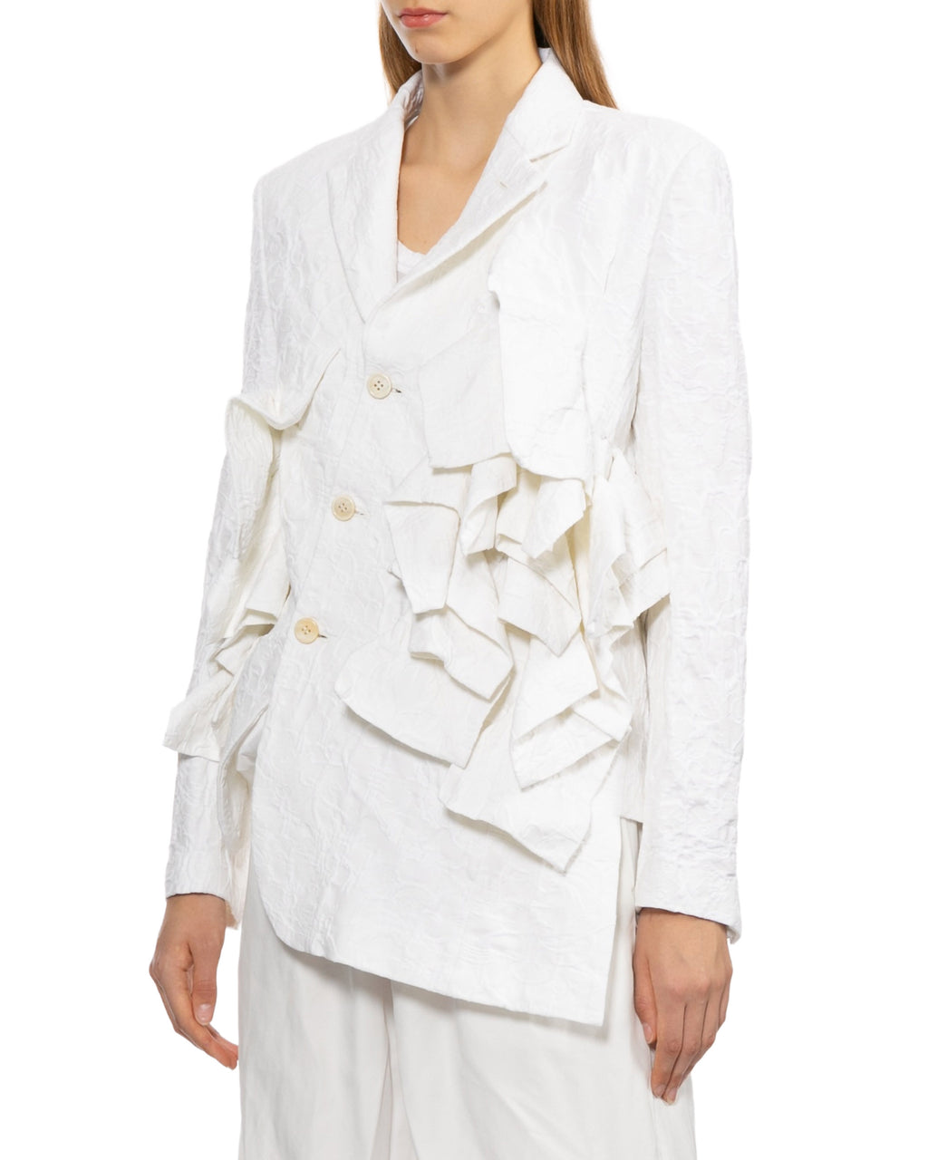 Ruffled blazer
