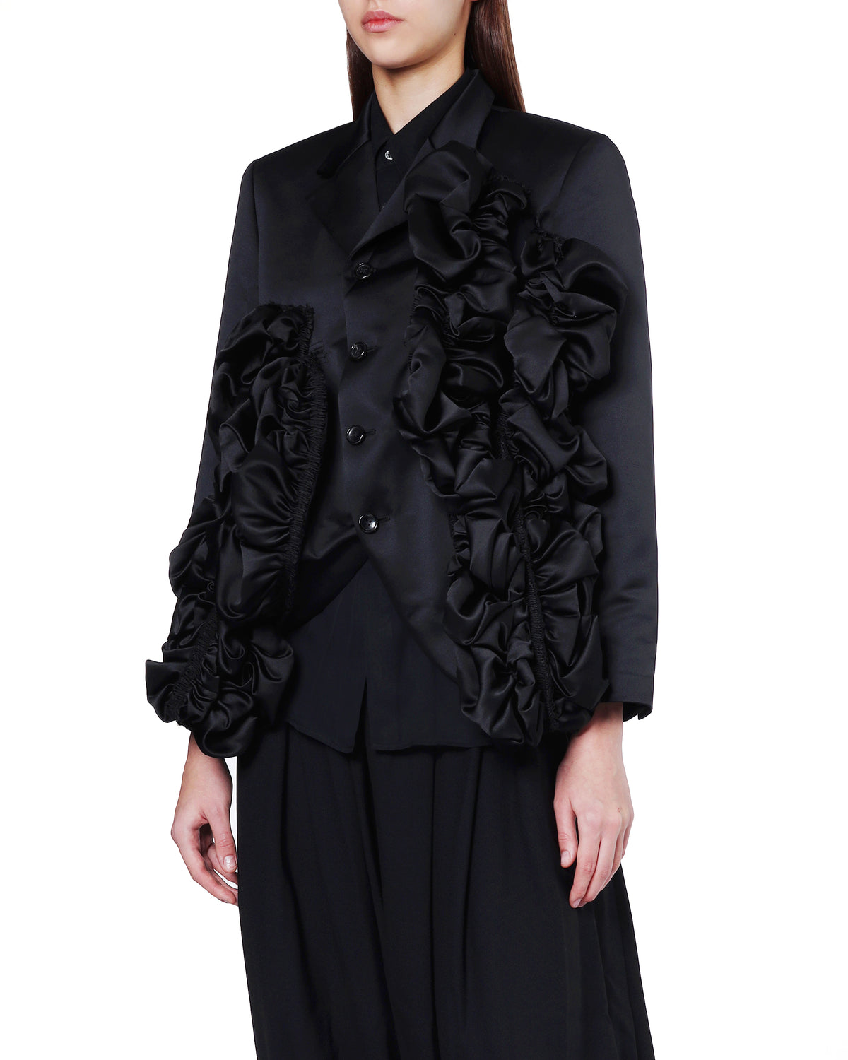 Ruffled blazer