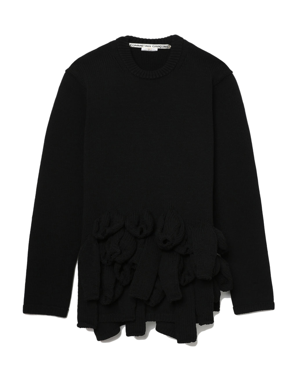 Round neck knit sweater