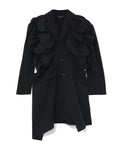 Asymmetric wool coat
