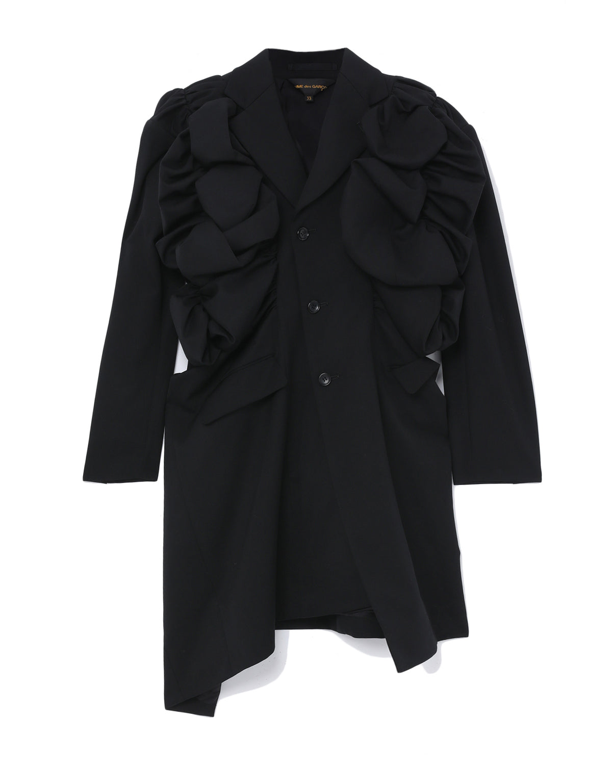 Asymmetric wool coat