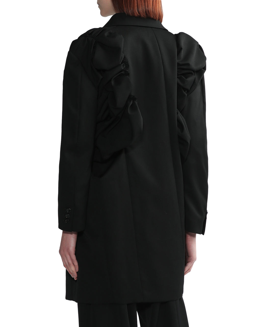 Asymmetric wool coat